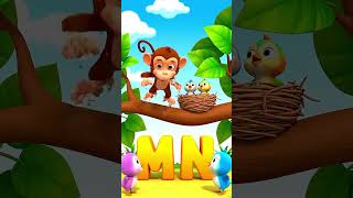 MN Alphabet Song | M for Monkey 🐒 N for Nest 🐦 | 8 Sec Kids Learning Fun 🎶 #shorts #edit