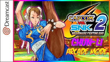 Capcom Vs. SNK 2 Millionaire Fighting 2001: Chun-Li - Arcade Mode (Single Match) [DREAMCAST]