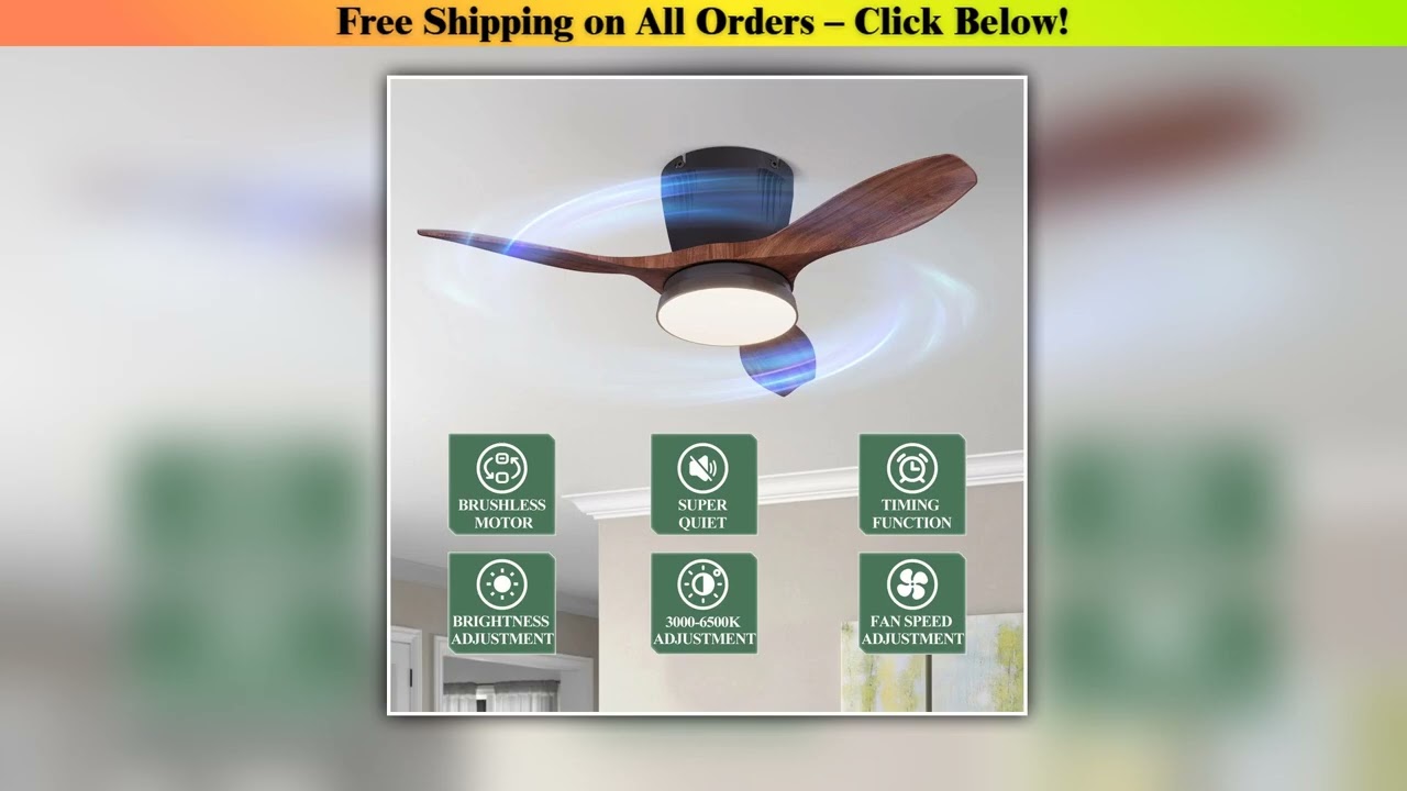 Minimalist Home Fan Light Nordic Led Living Room Restaurant Silent All-in-one Ceiling Fan Ceiling