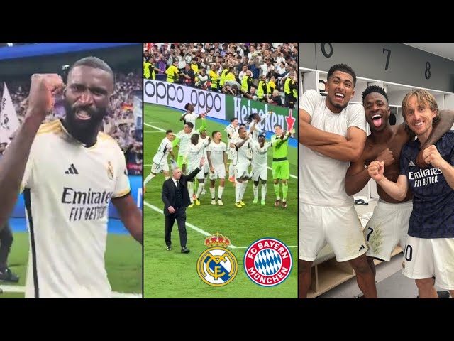 ⚪ Real Madrid Crazy Celebration After Reaching Champions League Final 😍 | UCL 2024 | Bayern Munich class=