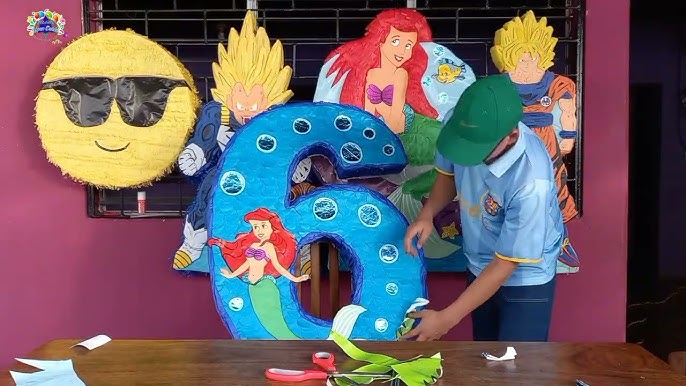 🪅COMO HACER PIÑATA DE COLA DE SIRENA CON MATERIAL RECICLADO/ How to make  mermaid tail piñata 🪅 