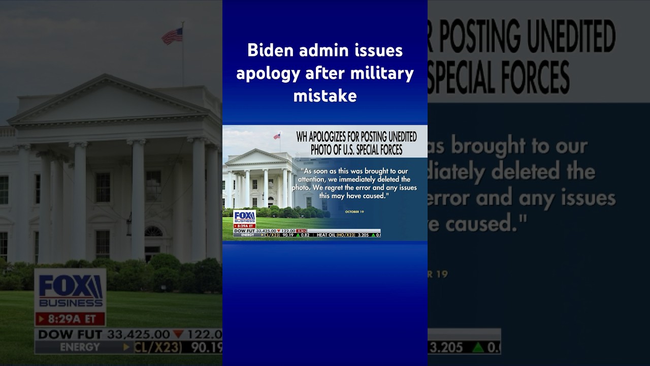 White House issues apology for un-edited photo compromising troops’ identities #shorts