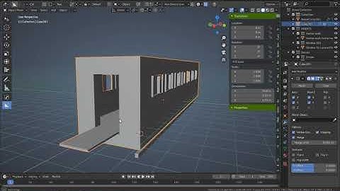 Blender make a simple train - part3
