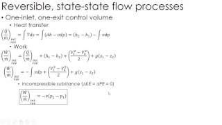 Thermodynamics Lecture 23: Reversible Steady State Processes