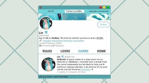 voice tutorial on this non-pro twitter inspired carrd! - © owner