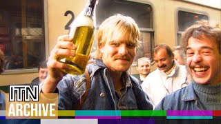 Last Days of East Berlin - Raw Footage of East German Refugees Arriving in West Germany (1989)