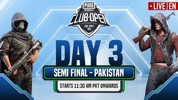 [EN] PMCO Pakistan Semi - Finals Day 3 | Fall Split | PUBG MOBILE CLUB OPEN 2020