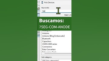 Cómo encontramos?? UN DISPLAY 7 SEGMENTOS DE ANODO COMÚN - PROTEUS