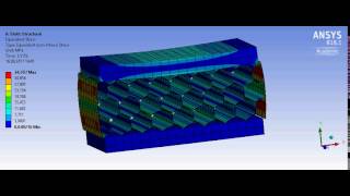 Honeycomb structures (lateral compression, ANSYS)