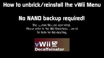 How to unbrick/reinstall the vWii Menu without a NAND Backup - Recover a vWii IOS/Channel 2024