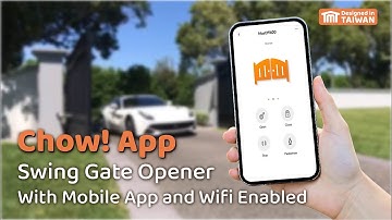 🟧| TMTAUTOMATIONS.COM | Chow!App Swing Gate Opener With Mobile App and WiFi Enabled