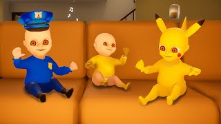 What if I Play with EVERYONE?! Baby in yellow Funny Police VS Pikachu and Others!