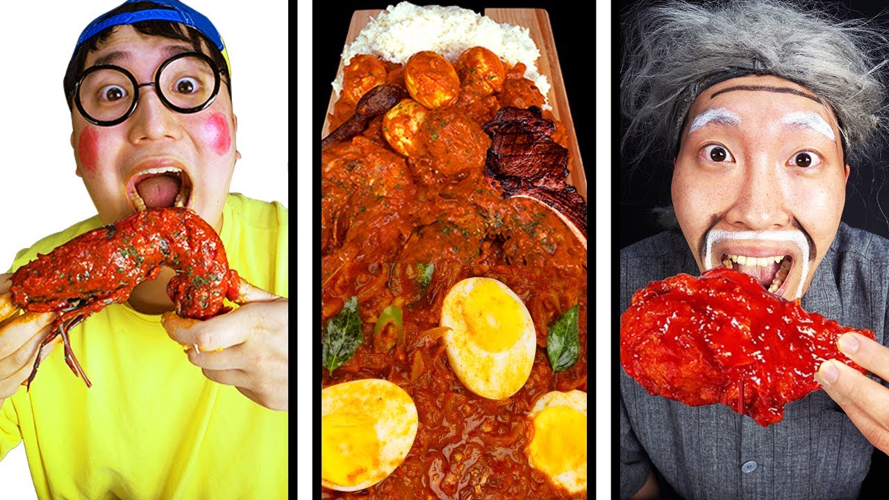 ASMR MUKBANG | ПРЯНОЕ БАРАНИНОЕ ЖИРНОЕ КАРРИ, ПРЯНАЯ КУРИЦА КОРМА С ПОЕДАНИЕМ РИСА ПУРИ ШОУ