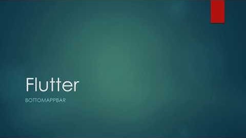 BottomAppBar (Flutter)