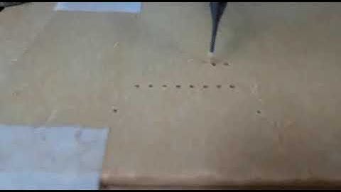 PCB being drilled using mini-CNC developed by UEM Jaipur students