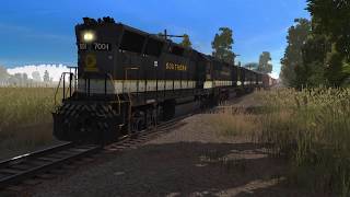 Trainz A New Era : Meanwhile in the South..SOU 7001 Manifest Freight (1/18/1981) Dry Brook, Georgia
