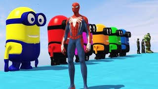 GTA 5 SPIDERMAN EPIC RAGDOLLS VS MINIONS  Epi.1 #viral #youtubeshorts #short #kids #gameplay #games