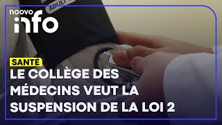 Au tour du Collège des médecins de demander la suspension de la loi 2