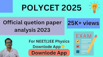 POLYCET 2023 Question paper Analysis| physical science | POLYCET 2025 Tips and Tricks