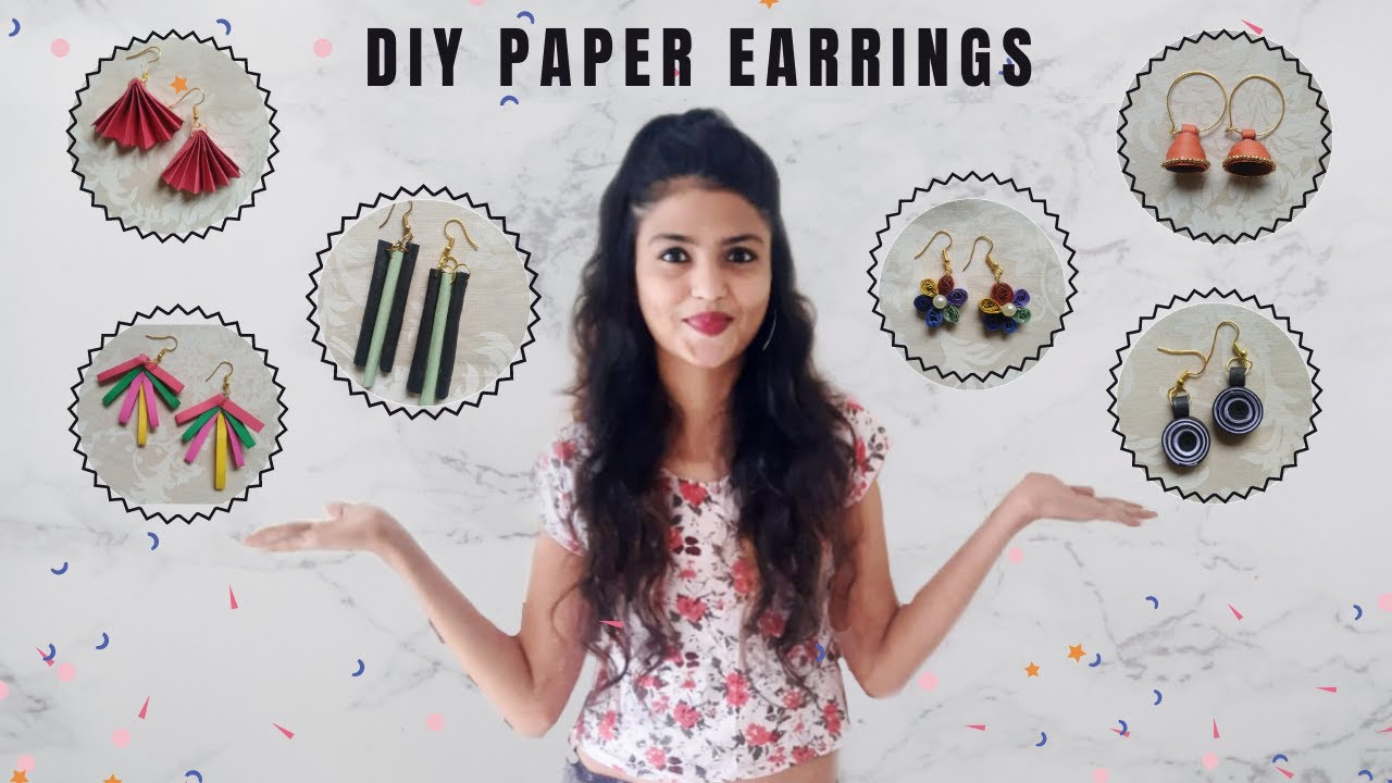 EASY DIY PAPER EARRINGS......PAPER EARRINGS IDEAS YouTube