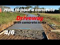 How to pour a big concrete driveway 4/6