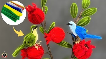 🐦DIY Animal🐦 How to make a Nightingale with Pipe Cleaner ( Fuzzy Wire ) | Handmade S2