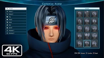 Jump force How to Create Itachi Uchiha (4K 60fps) Gameplay