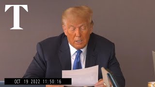 Court video shows Donald Trump confusing wife with rape accuser