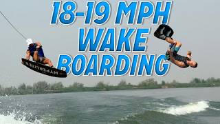 Low Risk Wakeboarding Fun and Tricks at Slow Speeds! Riding Doubles
