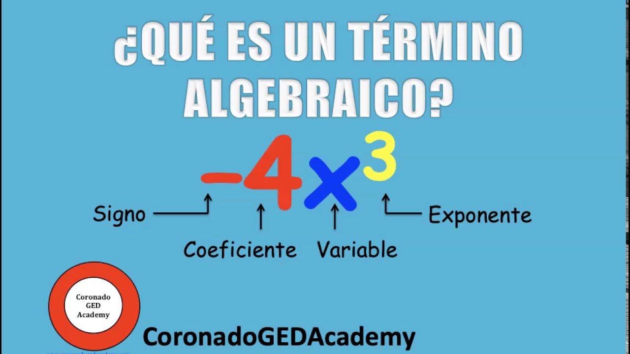 Elementos De Un Termino Algebraico