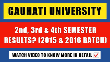 Gauhati University Latest Notice on Results/Gradesheets of 2nd, 3rd & 4th Sem 📃 | Gu Arrear Results