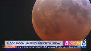 Blood moon lunar eclipse on Thursday