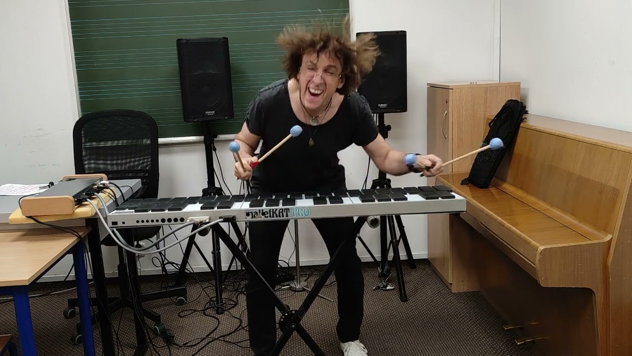 Me playing with my new "old" toy :)  Mallet Kat- Nord Electro Rack-wah wah electric piano.