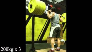 [PR] Squat 200kg / 440 lbs x 3 @ 91kg / 200 lbs bw