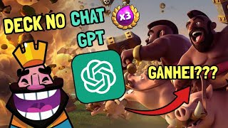 usei o CHAT GPT para criar decks no Clash Royale (deu bom?)