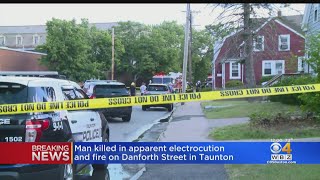 Man killed in apparent electrocution and fire in Taunton
