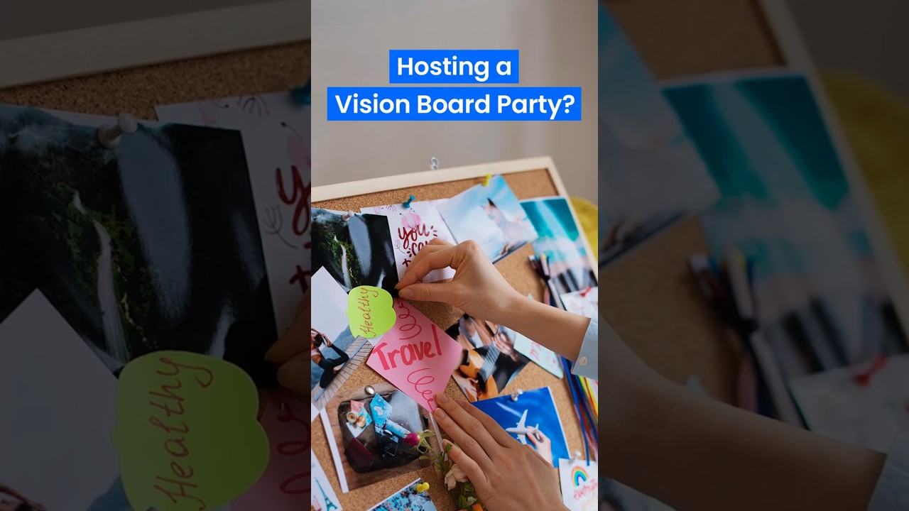 Vision Board Party Flyers! #visionboard #flyers #diydesign
