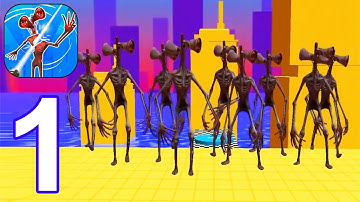 Slice them All! 3D - Siren head Hunting - Gameplay Walkthrough Part 1 Levels 1-11 (Android, iOS)