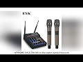 EYK EMC-G04 Audio Mixing with UHF Wireless Microphone 4 Channel Stereo Mixer Console Bluetooth USB f
