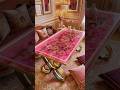 DIY Epic Floral Epoxy Table 🌸 The Ultimate Pink Room Decor!  #interiordesign #epoxytable