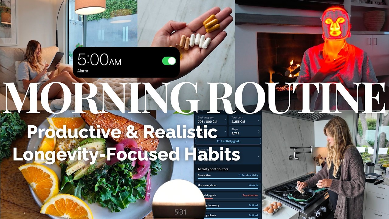 The Morning Routine for LONGEVITY *science based* wellness BUT realistic