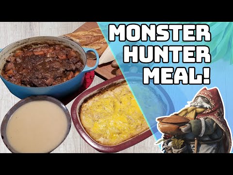 MONSTER HUNTER WORLD ICEBORNE CANTEEN MEAL! How to make a feast | Foodie Friday |