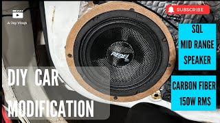 Best SQL MID Range speaker|| DIY Install|| Rebel Audio Carbon Fiber PRO MID Range| 150W