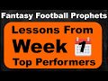Fantasy Football Lessons, what week one&#39;s top performers taught us.