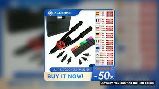 ALLSOME BT-605 Riveter Gun tool Hand Insert Rivet Nut Tool Manual Mandrels M3 M4 M5 M6 M8 M10 M12 HT