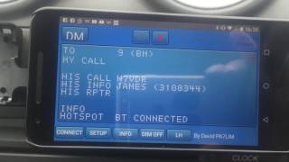 Static mobile with the BlueStack hotspot dmr 2E0UKH