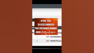 AP DSC 2025 Post Preference Changes Available – Check in Personal Login