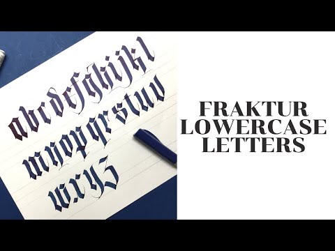 How to Write Blackletter(Fraktur) Lowercase Letters using Pilot Parallel Pen.