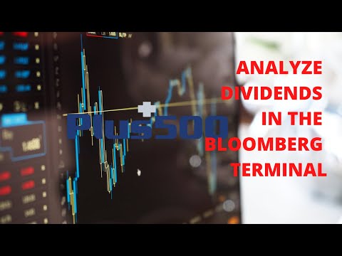 Dividend Analysis in Bloomberg | DVD Function | PLUS500 Example