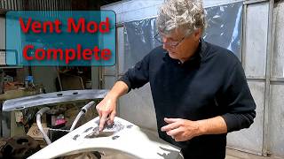 Vent insert completed for Green Commodore Ute